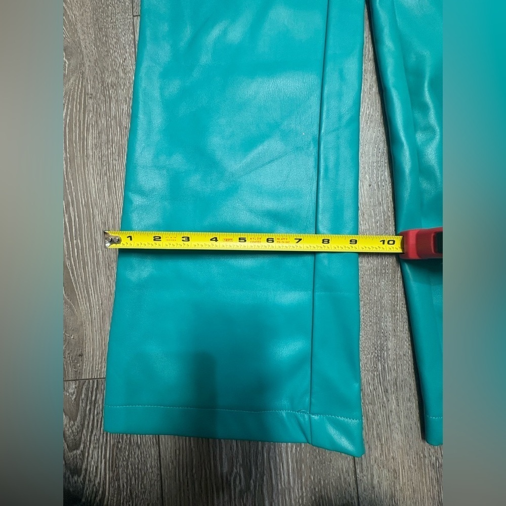 Princess Polly aqua leather Pants - Picture 3 of 10